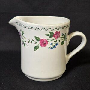 Vintage 1993 Farberware Stoneware Creamer 3-3/4" English Garden Pattern Floral